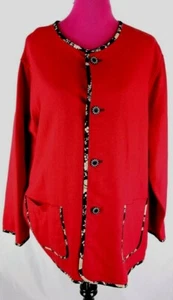NWT Koos of Course QVC Reversible Jacket Women’s Size 2X Red/Black - Picture 1 of 7