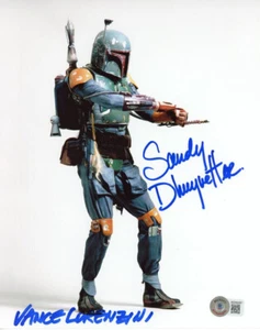 SANDY DHUYVETTER VANCE LORENZINI SIGNED 8x10 PHOTO BOBA FETT STAR WARS BECKETT - Picture 1 of 2