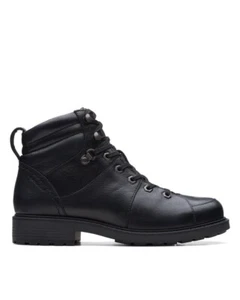 Clarks ORINOCO 2 HIKE WP Black Leather Warm Lined Ankle Boots Size UK 5D - Picture 1 of 5
