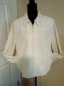 Alfred Dunner Women's Corduroy Jacket    Size 16     Winter White     (T021L) - Picture 1 of 9