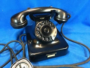 Telefono SAFNAT MILANO da tavolo in bachelite nera anni 50 - Imagen 1 de 9