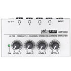 Microamp HA400 4-Channel Stereo Headphone Amplifier Amp for Studio Stage Silver