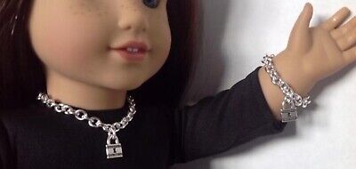 Lock Necklace & Bracelet For American Girl Doll 18  Accessories Fit Jewelry SET • 6.99$