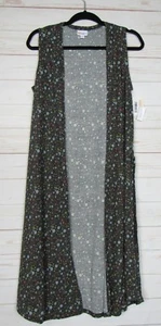 Top floral negro jaspeado para mujer Lularoe Joy talla pequeña nuevo con etiquetas - Imagen 1 de 3