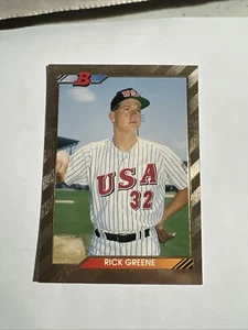 1992 Bowman Gold foil #563 Rick Greene Rookie Team USA-NM - Picture 1 of 2
