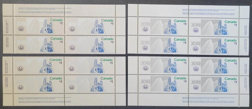 Canada — Set of 4 Blocks — Olympic Sites Notre Dame & Place Ville-Marie #687 MNH - Image 1 of 1