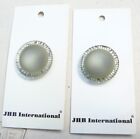 Pastel sage green round buttons 1 1/8 inch set of 2 made in Italy NEW