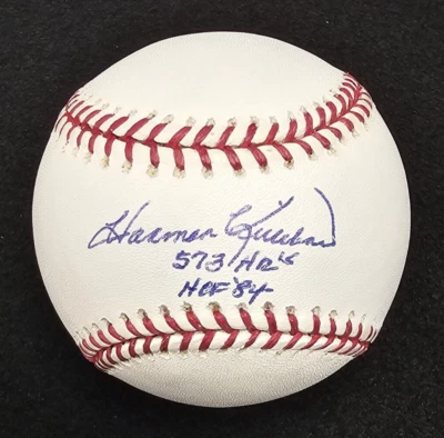 HARMON KILLEBREW Signed Inscribed HOF 1984-573 HR'S Official Baseball-TWINS-PSA - Image 1 of 4