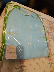 Nuovo Vintage Neonato Sears One Piece Sleep"n Playsuit Blu Sleeper Elasticizzato Terry 1B - Foto 1 di 10