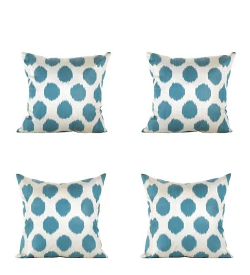 Ikat Pillow Cover Uzbek SET of 4 pcs 20.08" x 20.08" FREE Fast Shipment 08301 - Image 1 of 4