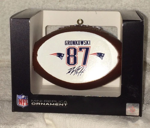 NUEVOS PATRIOTAS DE INGLATERRA ROB GRONKOWSKI #87 FÚTBOL ADORNO DE NAVIDAD GRONK Foto 1 de 1