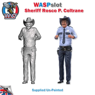 Dukes Of Hazzard Sheriff Rosco P.Coltrane Unpainted Figure 1:18 Scale Wasp Ros - Image 1 of 2