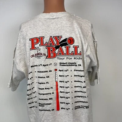 Cal Ripken старший основа тур двусторонняя футболка винтажный Y2K Baltimore Orioles XL - Изображение 1 из 4