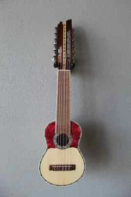 Brand New Villela V8VA Soprano Guitar - Charango Size - With Strap - Red - Image 1 of 4