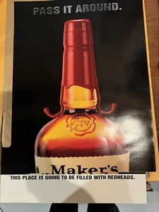 Maker’s Mark Poster Redheads Red Wax 16” X 21 Promotional HARD TO FIND - Picture 1 of 1