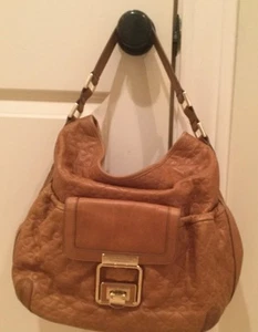 Authentic ANYA HINDMARCH LEATHER HANDBAG  Hobo Shoulder Bag - Picture 1 of 4