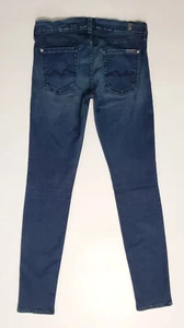 7 For All Mankind Jeans Gwenevere Gr. 29 Skinny Dark Stretch Denim Jeans Mid Ris - Bild 1 von 7