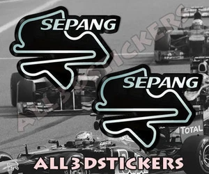 2 x Autocollant Résine 3D Circuit Sepang 6x4,5 cm - Imagen 1 de 1
