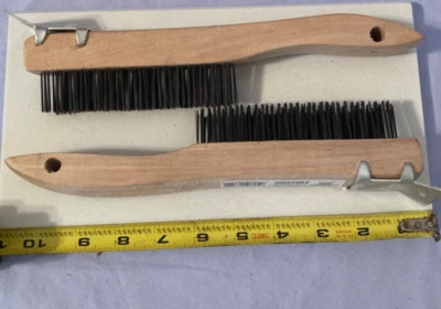 2x Cepillo de alambre, Hyde #46849, 4 filas de acero con raspador de 1 3/4 pulgadas W, 9 1/2 pulgadas L en total  Foto 1 de 4