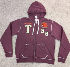 True Religion Hoodie Mens 2XL XXL Red Zip Varsity Jacket Tigers Football Retro - Picture 1 of 12