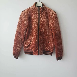 Bernardo Mujer Acolchado Terciopelo Bomber Chaqueta Talla XS Cremallera Completa - Imagen 1 de 6