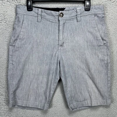 Volcom Mens Khaki Chino Shorts 31 Light Grey Casual Flat Front Stretch Pockets - Image 1 of 4