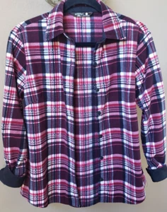 Lee Riders Gr. S Damen Hemd Jacke Plüsch Flanell Fleece rosa kariert langarm - Bild 1 von 12