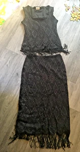 LADIES SKIRT .TOP SET SIZE 10/ 12 ELASTICATED WAIST - Picture 1 of 6