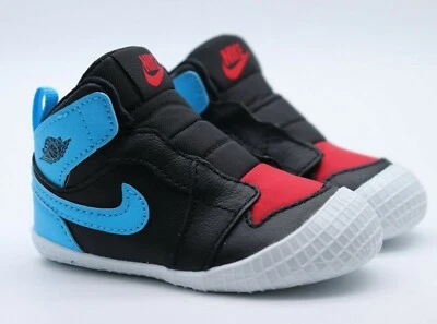 NIKE JORDAN 1 CRIB COT BOOTIE TRAINERS AT3745-046 BABY BOY GIRL UK1.5 2.5 3.5 - Image 1 of 4