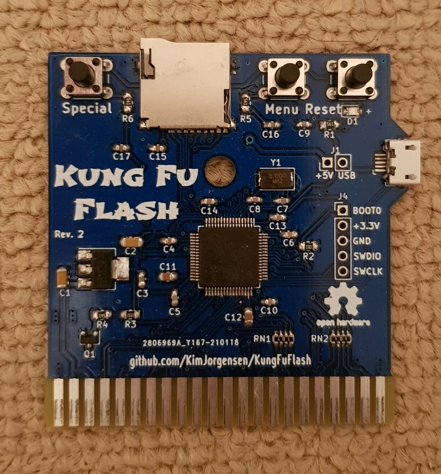 Cartucho flash de Kung Fu (Rev 2) para Commodore 64