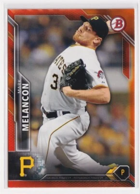 2016 Bowman Mark Melancon #114 Orange SN /25 Pittsburgh Pirates - Image 1 of 2