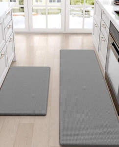 DEXI 2 Kitchen Anti Fatigue Rugs & Floor Mats Cushioned Runner 17"x29"+17"x59" - Picture 1 of 8