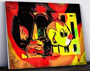 MARCO MARK - 'Yellow Mickey' • Hand Varnished Hand Signed Print On Canvas - Picture 1 of 1