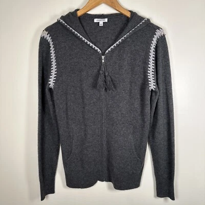 JOHNNY WAS CACHEMIR WHIPSTITCH CREMALLERA SUDADERA CON CAPUCHA SUÉTER CHAQUETA PEQUEÑA Foto 1 de 4