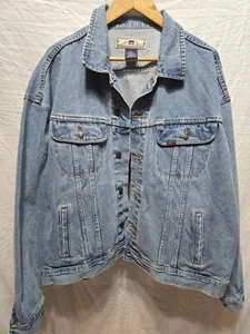 Vtg Lee Classic Stone Denim Jean Jacket Mens Size 2XL Trucker - Picture 1 of 8