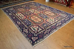 11 x 8 ft. Antique HANMDADE Circa 1920's Garden Design Matches Heriz Serapi rug - Picture 1 of 12