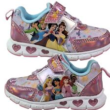 Disney Princess Toddler Girls Light up Sneakers Size 7,8,9 Color Pink New
