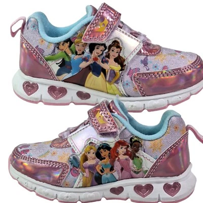 Zapatillas Disney Princesa Niñas Pequeñas Iluminadas Talla 7 (15 Cen) Color Rosa Nuevas Foto 1 de 4