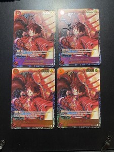 Monkey D Luffy ST01-012 1st Anniversary English Oda, ONE PIECE Card Game OP05 X4