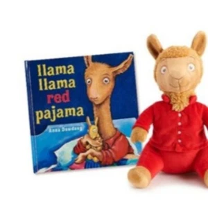 Juego de libro y peluche de pijama rojo Kohl's Cares Llama, 2 piezas - Imagen 1 de 8
