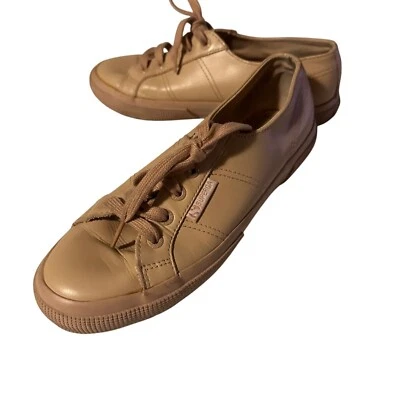 Superga beige leather sneakers size 6 - Image 1 of 4