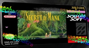 Custom Secret of Mana SNES Ersatz Etikett Qualität glänzend Vinyl Aufkleber V1 - Bild 1 von 1