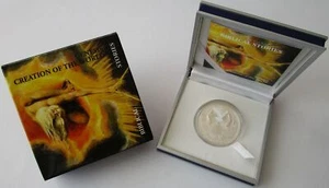 Palau 2 Dólares 2011 Historias Bíblicas Génesis Creación del Mundo Plata - Imagen 1 de 3