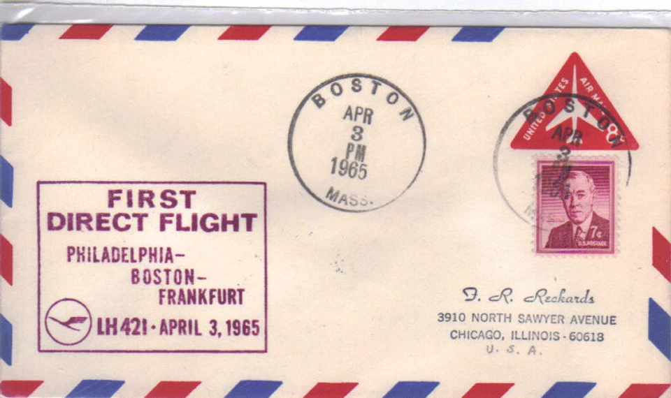 First Direct Flight -Philadelphia-Boston-Frankfurt 1965 - Image 1 of 1