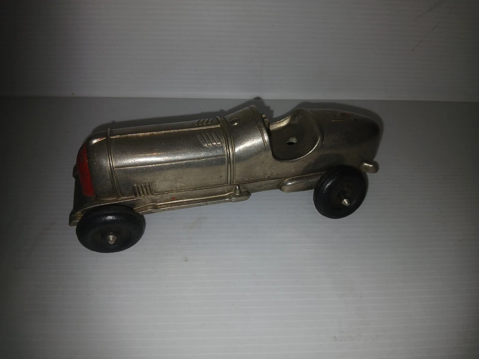 VINTAGE 1950 Hubley Kiddie LARGE RACING CAR USA ORIGINAL TOY RACER DIECAST RACE - Image 1 of 4