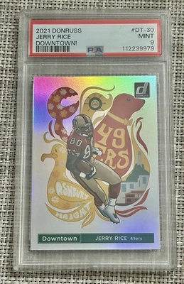 2021 Donruss Downtown! #30 Jerry Rice SP PSA 9 MINT 49ERS - Image 1 of 2