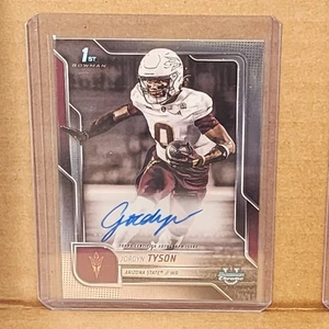 Jordyn Tyson 2025 Bowman Univ Chrome Autograph Arizona State Sun Devils - Picture 1 of 2