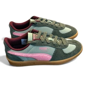 Puma Palermo Perlen Turnschuhe Damen 6,5 grün & pink sanfte Verschmelzung neu im Karton LESEN - Bild 1 von 11