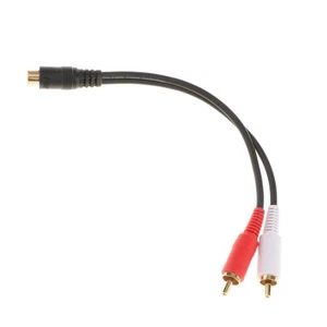 Cinch Buchse auf 2 Cinch Stecker, vergoldet, Audio Adapter, Y Splitterkabel - Afbeelding 1 van 6