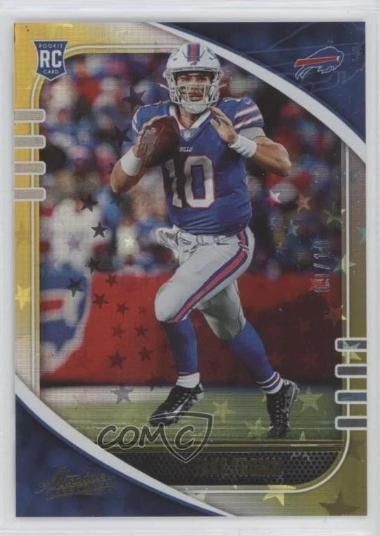 2020 Panini Absolute Rookie Gold Stars /10 Jake Fromm #143 Rookie RC - Image 1 of 2
